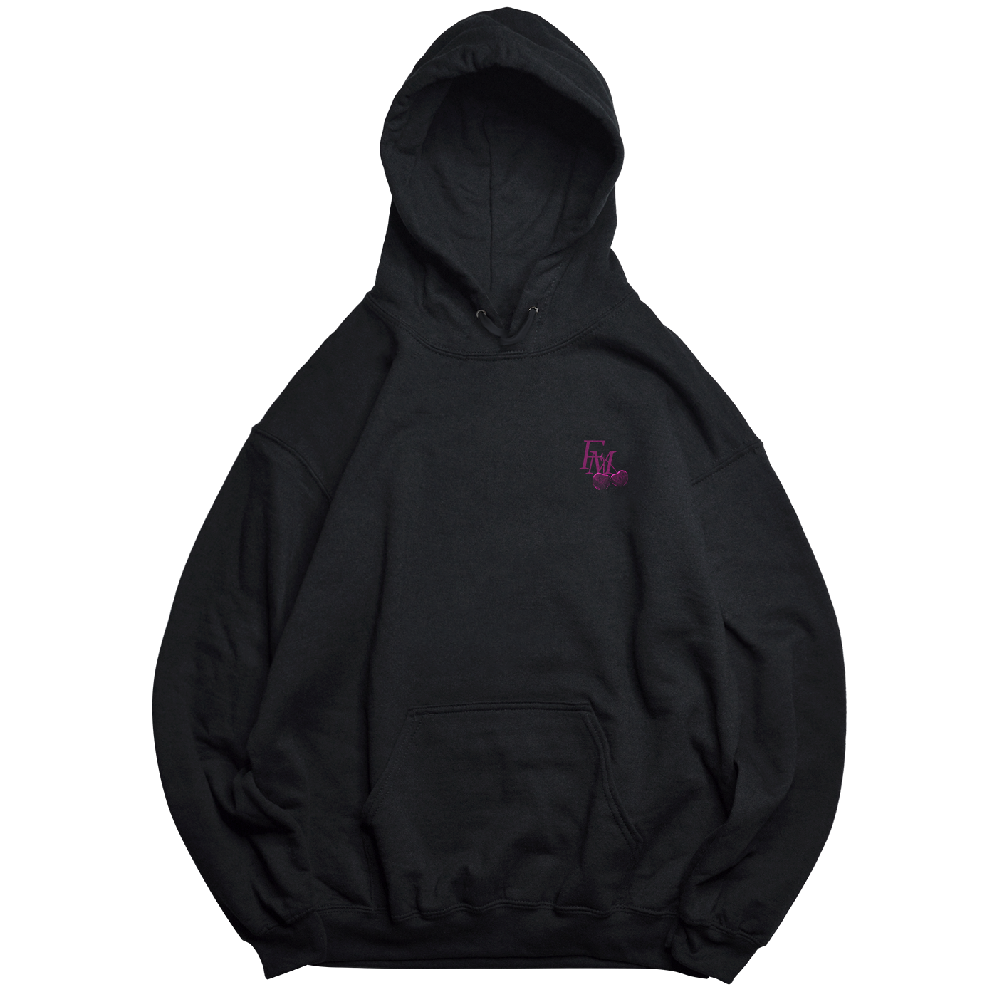 Hoodie "Cherry" in black | F.Maarten