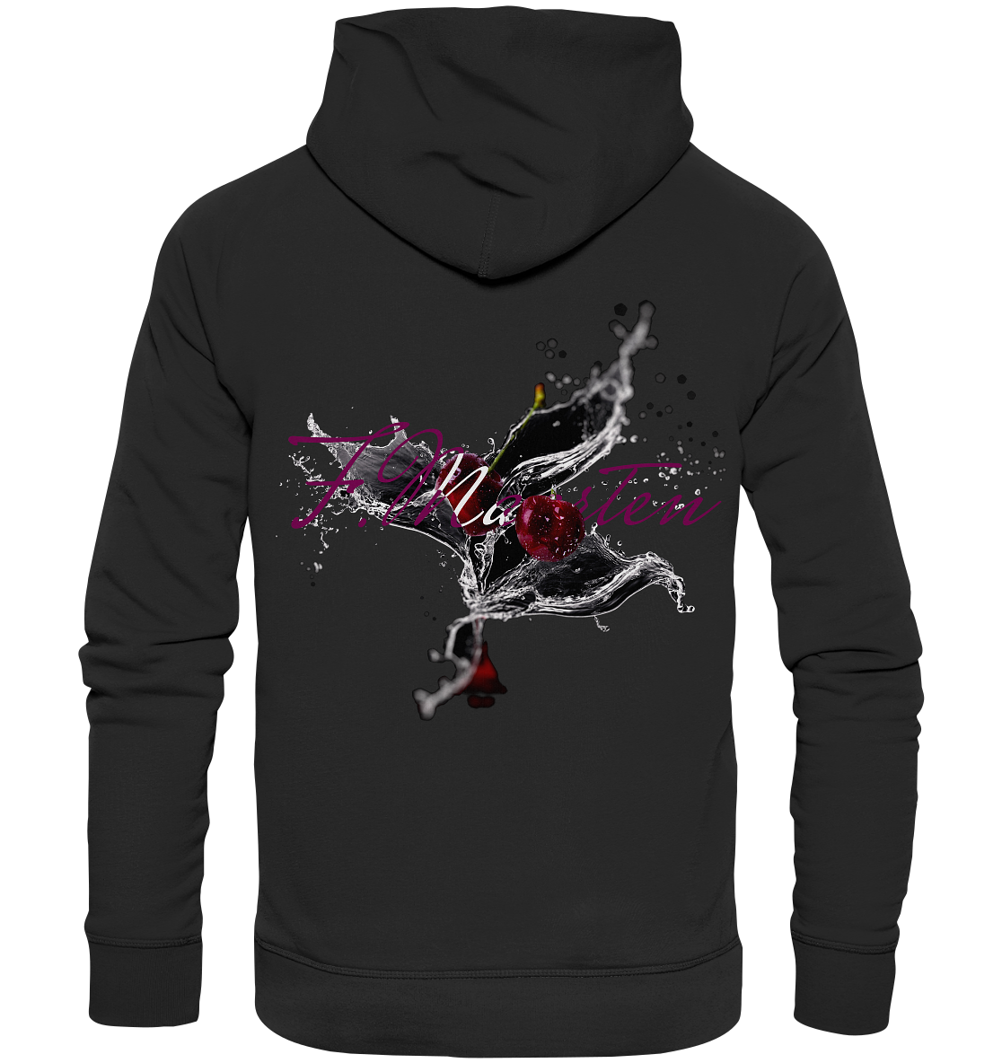 Hoodie "Cherry" in black | F.Maarten